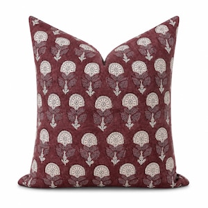 Mughal Dynasty Crimson bomullskuggor, Royal Heritage lyxigt kuddefodral