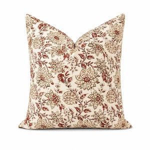 Hand Blocked Cotton Cushion Cover, Emerald Shimmer Christmas Print, Double-Sided Pillow Shell