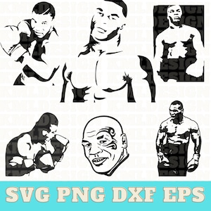 6 Mike Tyson Svg Bundle, Mike Tyson Vector, Mike Tyson Clipart, Tyson svg, Iron Mike Clipart, Mike Tyson version, Mike Tyson Silhouette