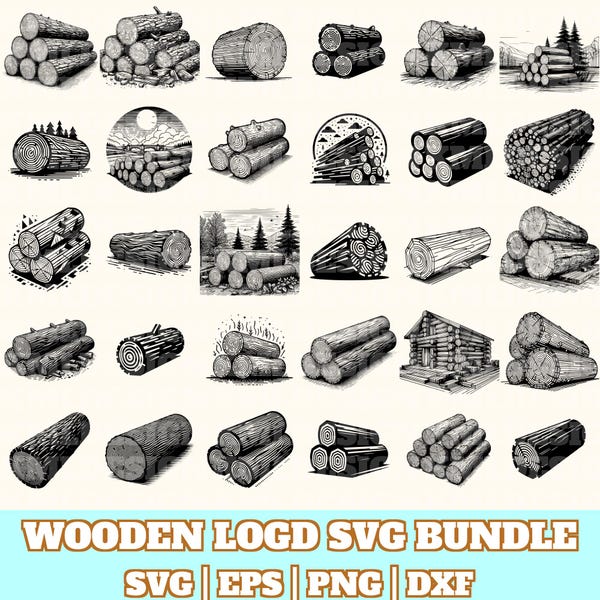 Wooden Log - Etsy