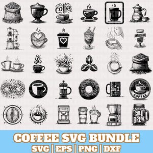 Coffee Svg Bundle, Coffee Beans svg, Coffee vector, Coffee Silhouette, Coffee Design Svg, Coffee Sublimation, Coffee Png, Digital Download