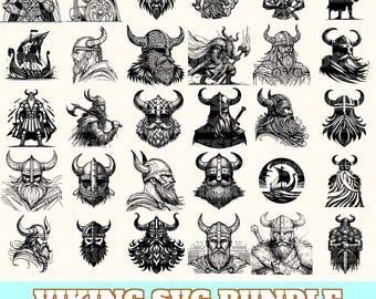 Viking Svg Bundle, Viking Vector, Viking Silhouette, Viking Svg PNG Eps Dxf, Instant Download