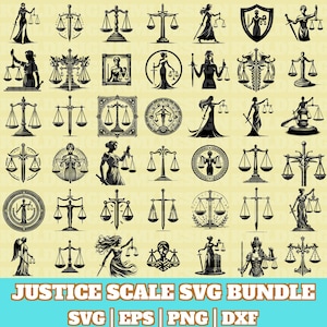 Scale Of Justice Svg Bundle, symbol of justice Silhouette, Balance Law Justice Vector, Sword of Justice Cut File for Cricut,Digital Download