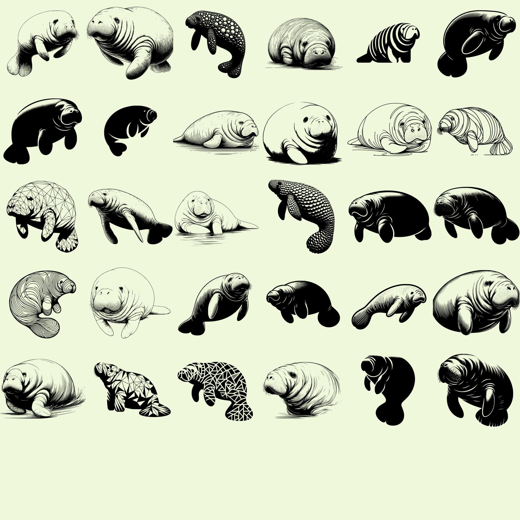 Manatee Vector File Manatee Svg Bundle, Manatee Vector, Manatee Silhouette, Manatee Svg PNG ...