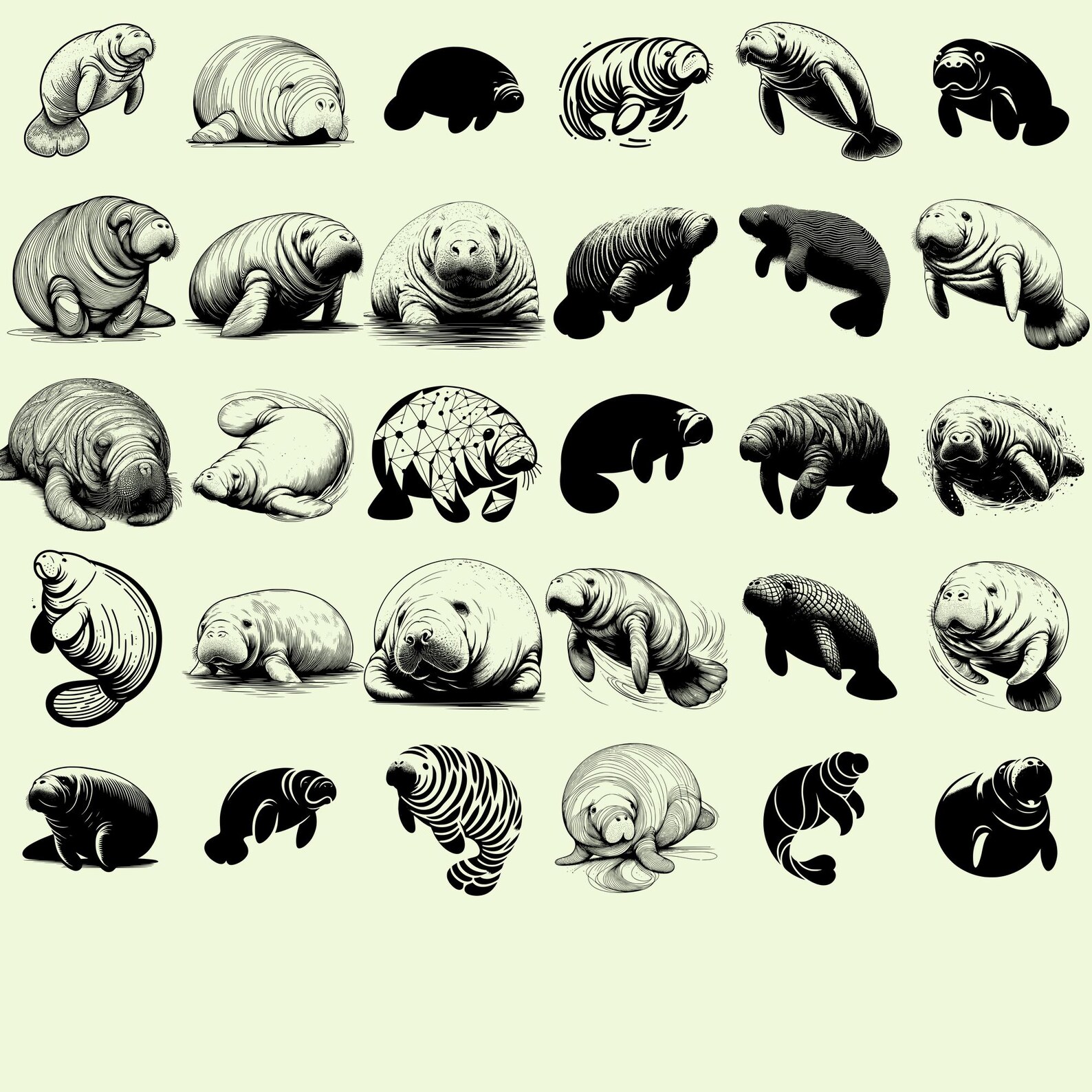 Manatee Vector File Manatee Svg Bundle, Manatee Vector, Manatee Silhouette, Manatee Svg PNG ...