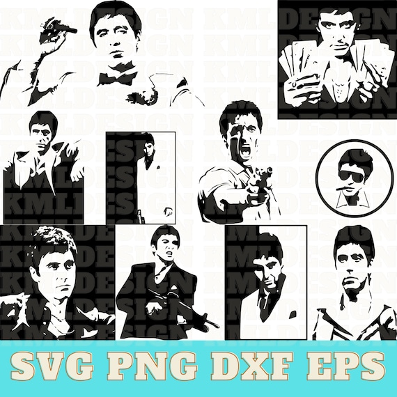 11 Scarface Svg Bundle, Scarface Vector, Scarface Clipart, TonyMontana SVG, Scarface Png, Scarface Silhouette, Tony Montana Png