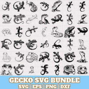 ヤモリSVGバンドル、ヤモリベクター、ヤモリシルエット、かわいいヤモリSVG PNG EPS DXF、面白いヤモリクリップアートCricut、クールなヤモリSVG、デジタルダウンロード