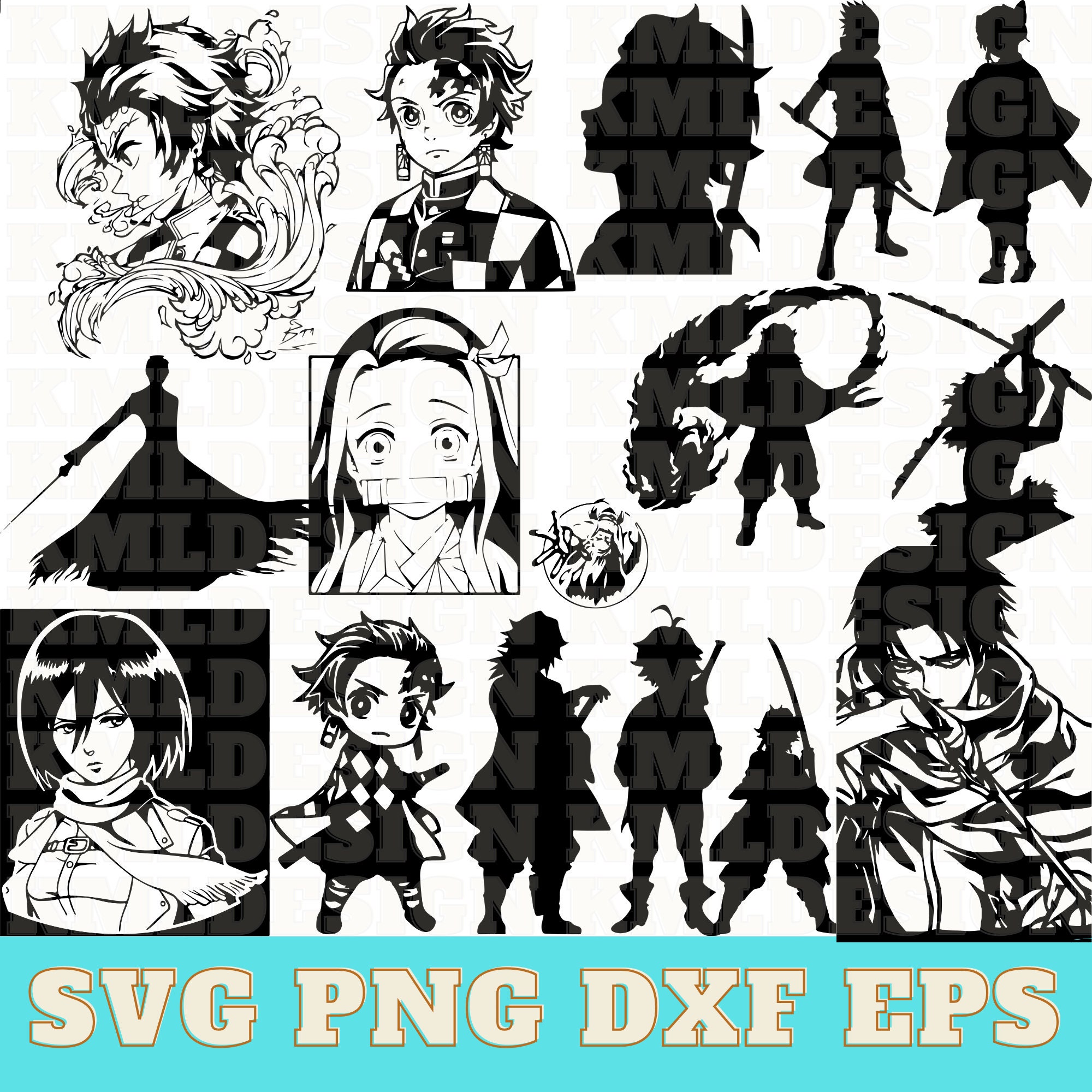 16 Demon Svg Bundle, Demon Vector, Demon Clipart, Demon Png, Demon Silhouette, Demon Silhouette, Anime Svg, Manda Svg, Cartoon Pack Svg