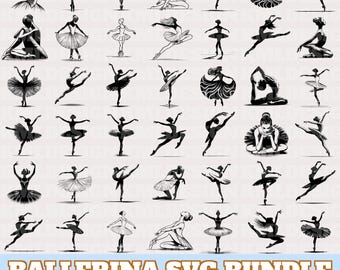 Ballet Svg Bundle, Ballerina Vector, Ballerina Silhouette, Ballerina Designs Svg, Ballerina Files for Cricut, Ballerina Png,Instant Download