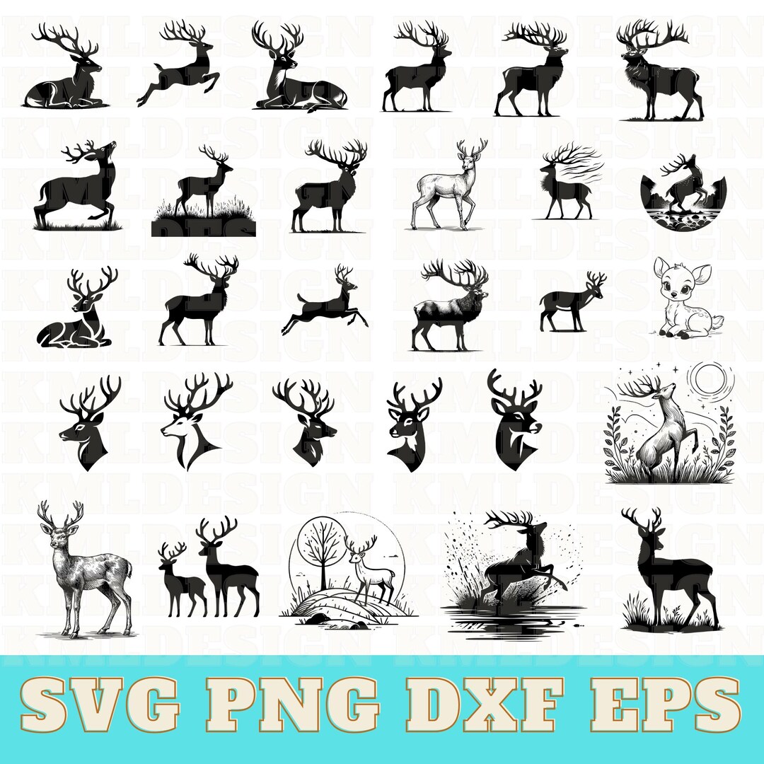 38 Deer in the Forest Svg Bundle, Deer SVG Cut Files for Cricut, Deer ...