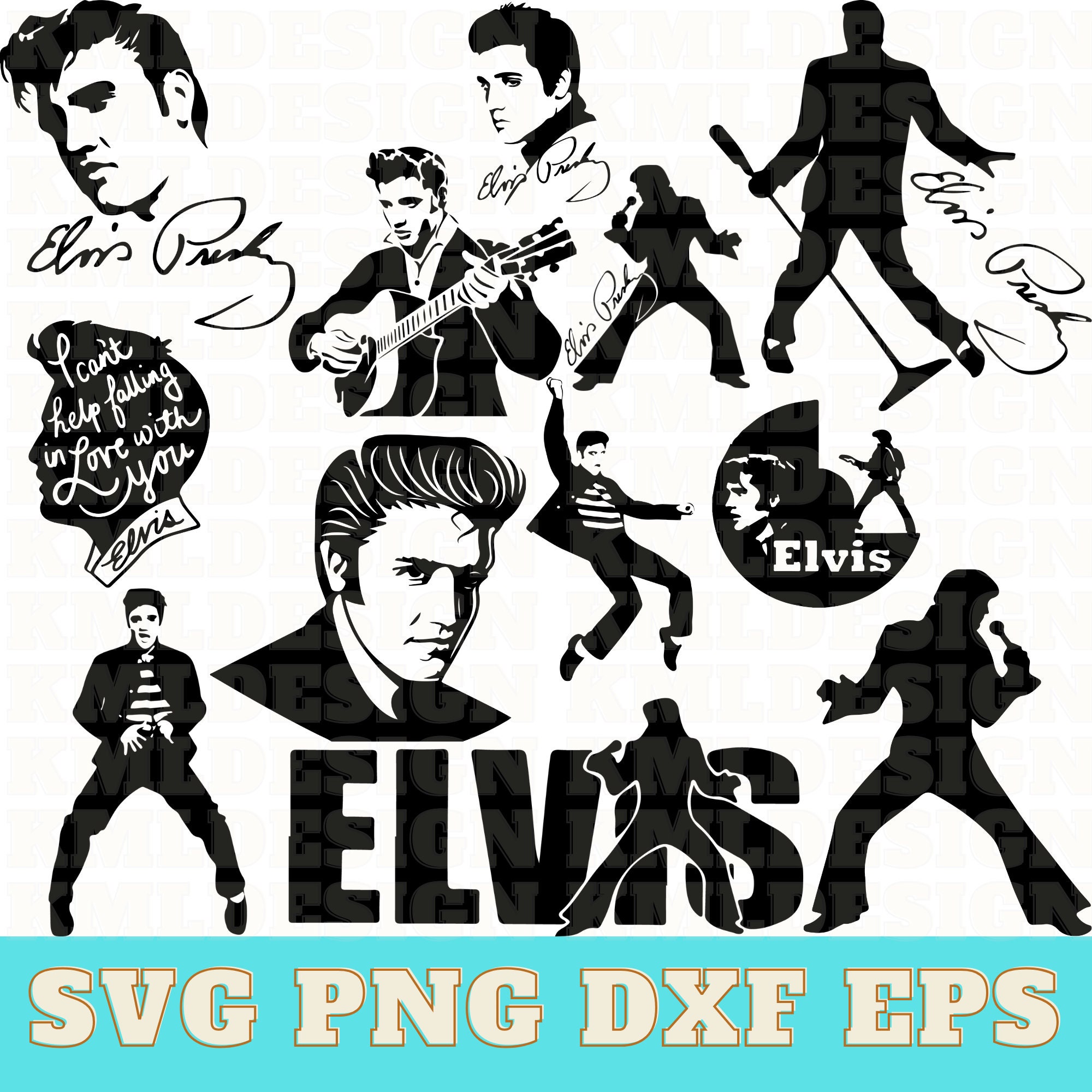 Elvis silhouette - Etsy 日本