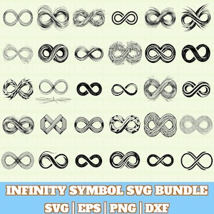 Infinity Symbol Svg Bundle, Infinity Symbol Vector, Infinity Symbol Silhouette, Infinity Symbol Svg PNG Eps Dxf, Instant Download