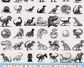 Dinosaur Svg Bundle, Dinosaur Vector, Dinosaur Silhouette, Dinosaur Designs Svg, Dinosaur Cricut, Triceratops Svg,T-rex Svg,Digital Download