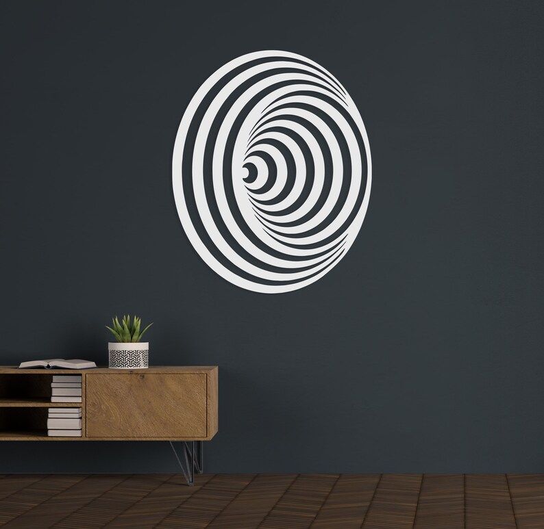 Spiral Metal Home Decor Minimal Metal Wall Art Minimal Etsy