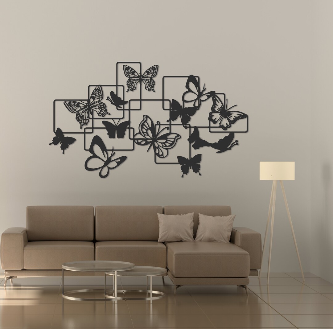 Butterflies Metal Wall Decor Butterfly Metal Art Butterfly - Etsy