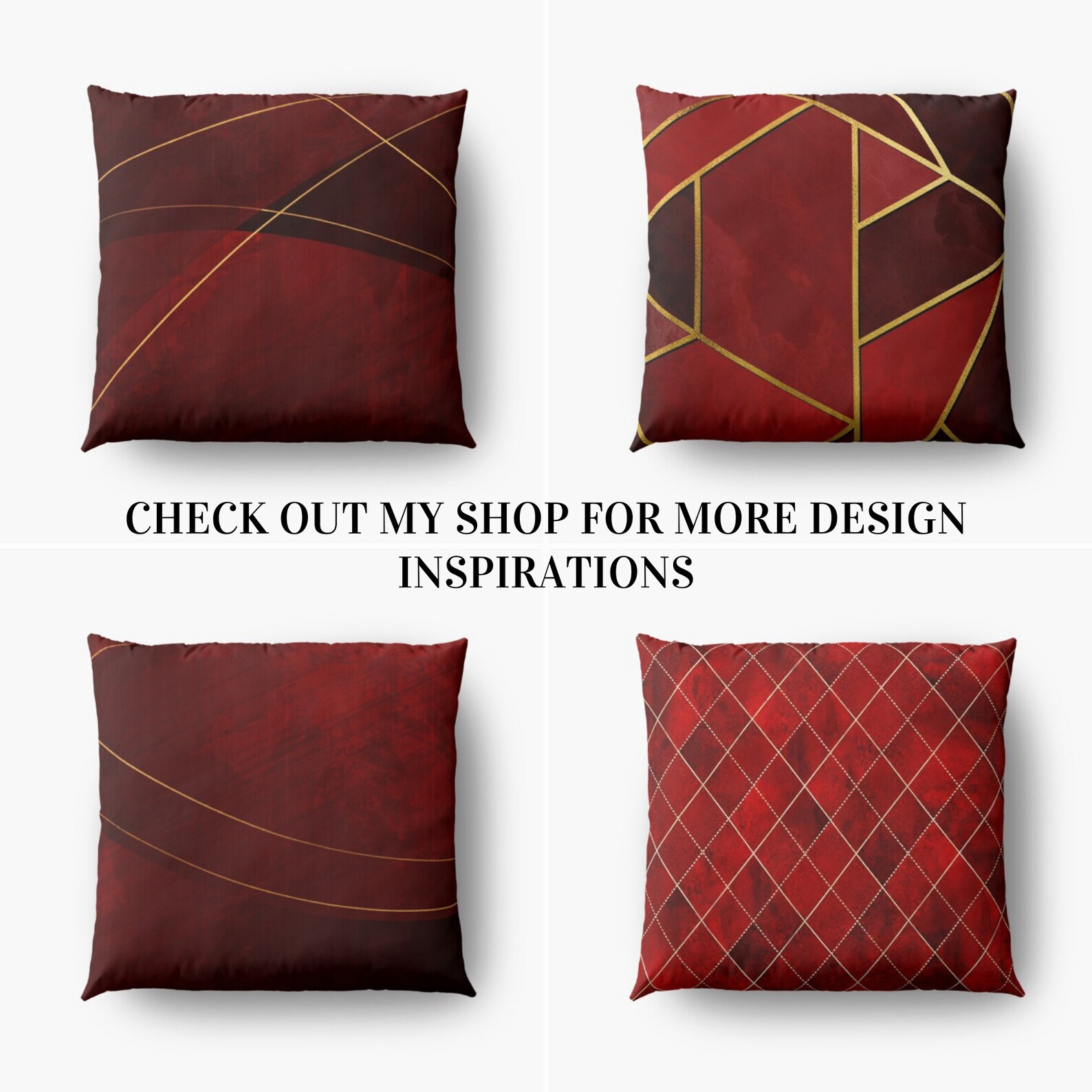 Geometric Navy Blue & Gold Cushion Covers UK Abstract Throw Etsy