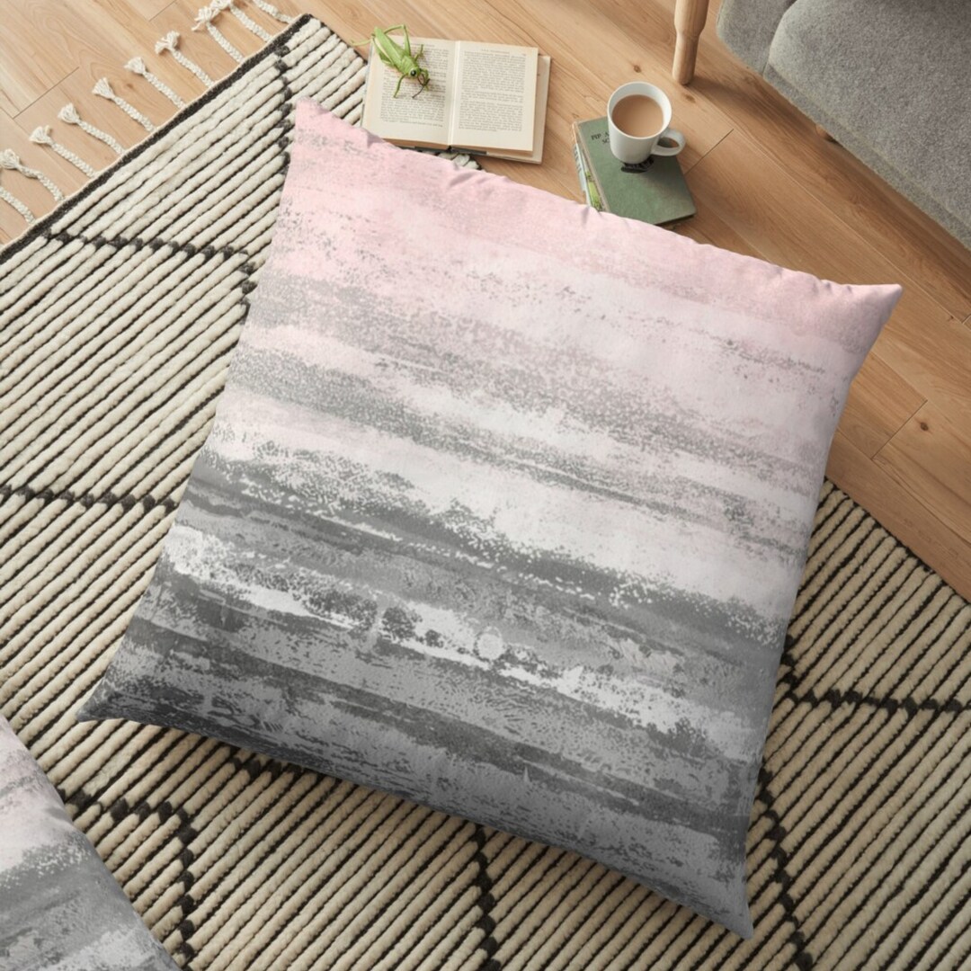 Twotoned Abstract Pink & Grey Cushion Covers UK Throw Etsy UK