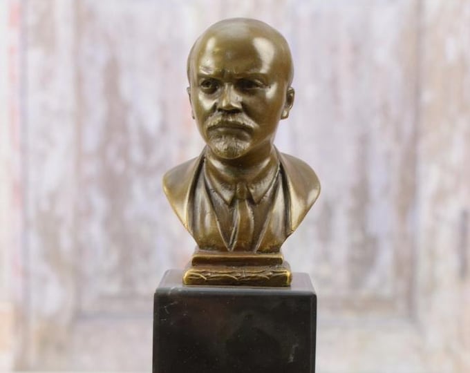 Bronze Statue Lenin - Russia Sculpture - Art Collectable Lenin Figurine - Collector Item - Soviet Union Statue - Gift