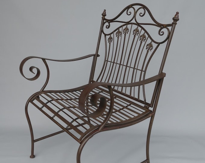 Brown Garden Chair - Iron Chair for Garden and Home - Amazing Coffee Chair - Armchair Exclusive Gift Idea