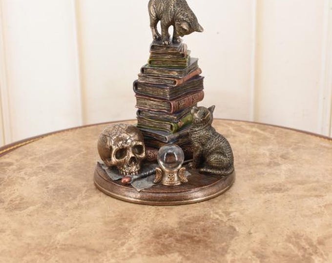 Cats on Books Funny Figure: Elegant Home Decor Collector Item