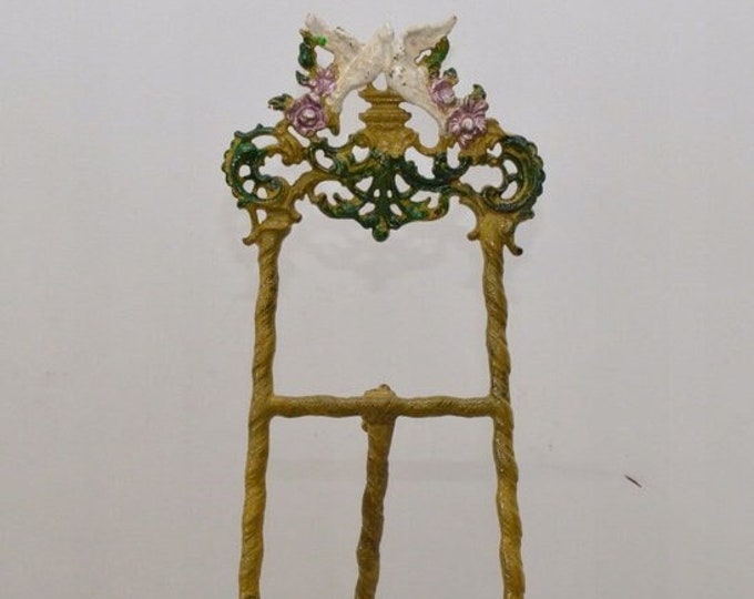 Restaurant Menu Stand Book Stand in Art Nouveau Style Cast Iron Easel Pigeon Pigeons Gift Vintage Style    Horses