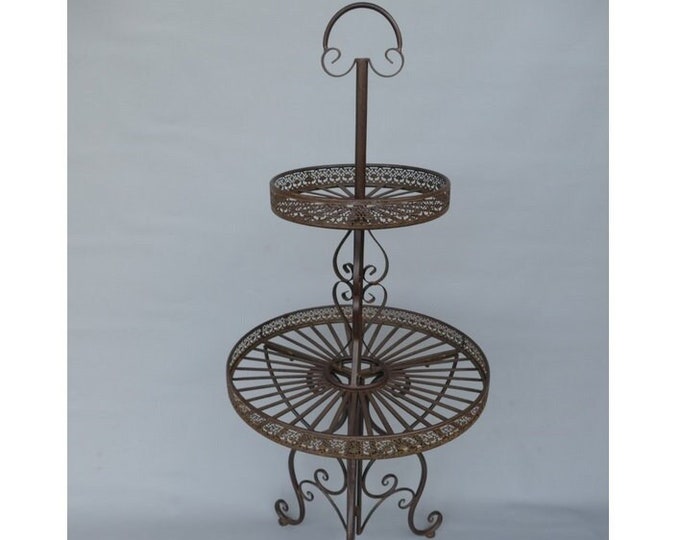 Amazing Large Wrought Iron Flower Rack - Garden Furniture Wrought - Table for Garden - Iron Pot Stand