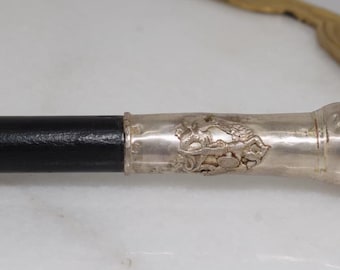 Antique Silver Walking Stick – Imperial Russian Style – St. George - Double-Headed Eagle – Silver 84 Tsar Russia – Elegant Gift - Decor