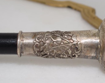 Antique Silver Walking Stick – Imperial Russian Style – St. George - Double-Headed Eagle – Silver 84 Tsar Russia – Elegant Gift - Decor