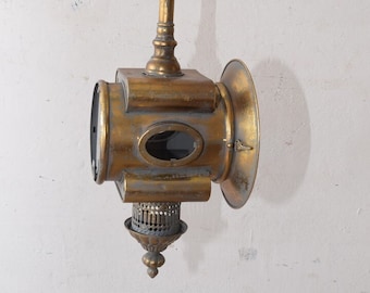 Vintage French Coach Candle Wall Sconce: Carriage Lamp Decor