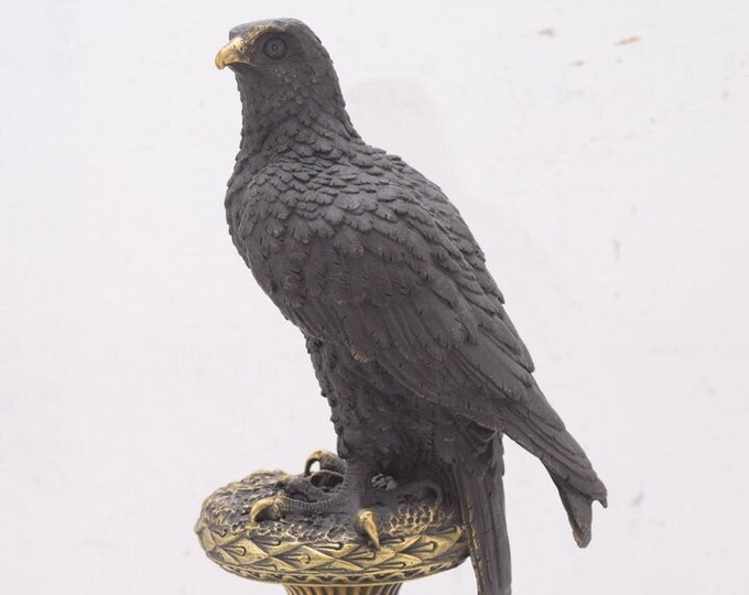 Bronze Eagle Sculpture Figure Eagle Bronze Sculpture Gift Idea -