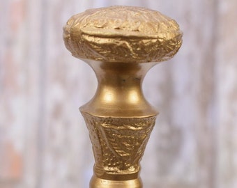 Brass Top Wooden Walking Stick - Classic Cane