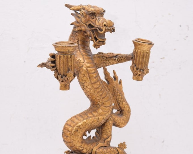 Gold Dragon Statue - Japanese dragon figure - Home Decor - Exclusive Gift
