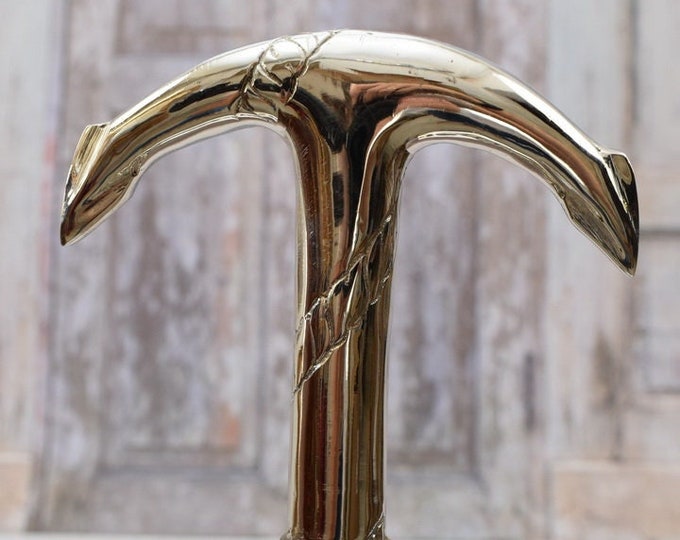 Aluminum Walking Stick - Anchor Cane - Gift for Grandfather Father Aluminium - Sailor Cane - Art Deco Style