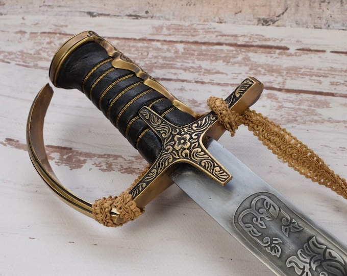 Polish Saber Hussar Pattern 1921 - Saber Officer Polished Brass - God Honor - Amazing Military Gift - Home Decor