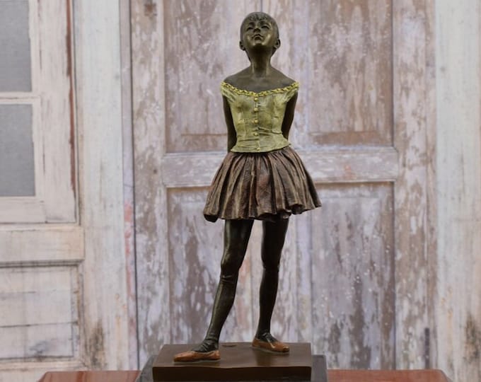 14 Year Old Dancer Edgar Degas Style - Bronze Figure Dancer - Gift Idea for Dancer- Home Decor -  Free
