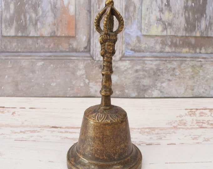 Bell Reception - Dark Bell Brass - Elegant Hotel Bell Table Bell Style - School Bell Solid Brass