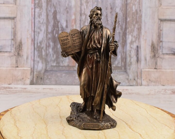 Moses from the Bible Statue - Moses Sculpture - Sacral Holy Figure - Chapel Decoration - Church Figure - Home Decor - Handmade Gift