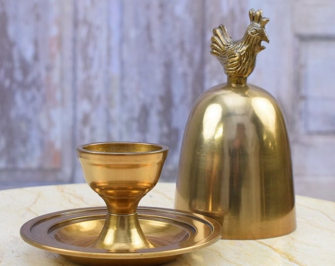 Brass Egg Stand - Rooster Statue - Amazing Kitchen Decor - Stand for Eggs - Home Decor - Regency Decor