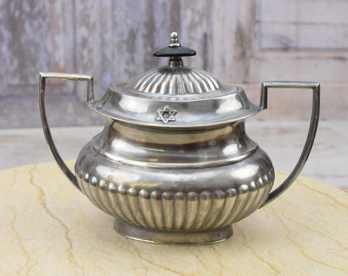 Absolute Georgous Silver Sugar Bowl - Judaica Silver Box - Antique Silver - Handmade Silver -  Tsar Silver - Gift for Jewish - Russia 84