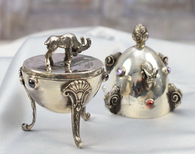 Tsar Silver Egg - Silver Mouflon - Silver 84 Imperial Russia - Art Work Egg - Old Silver Tsar Russia - Hunter Silver - Good Gift Idea