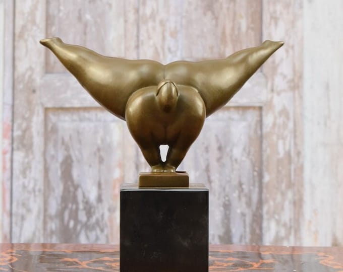 Abstract Bronze Dancer Statue - Fat Woman Bronze Figurine - Sculpture Dancer - Gift for Dancer - Home Decor - Modern Art Premium Bronze