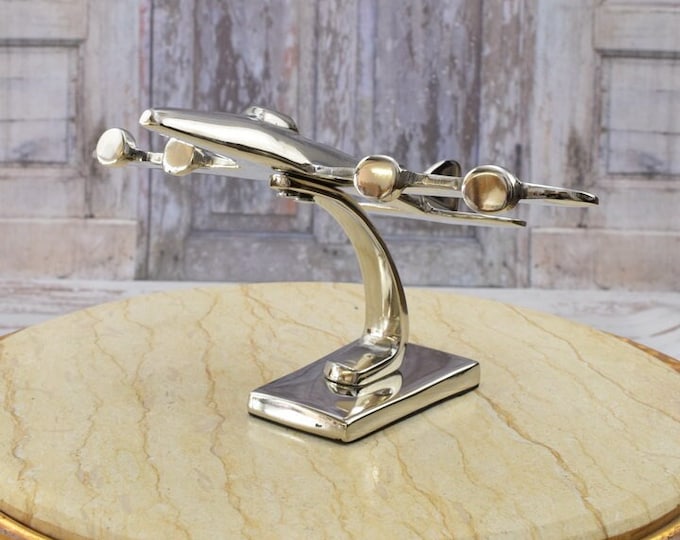 Aluminum Model Aircraft - Concorde Silver Airplane - Elegant Gift for Pilot - Home Decor - Aircraft Decor - Good Gift Idea