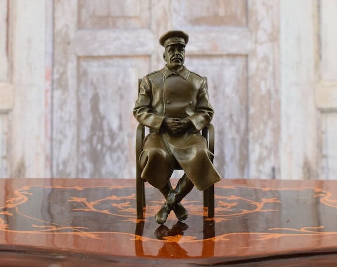 Bronze Statue Jozef Stalin - Russia Sculpture - Art Collectable Stalin Figurine - Collector Item - Vintage Statue - Gift
