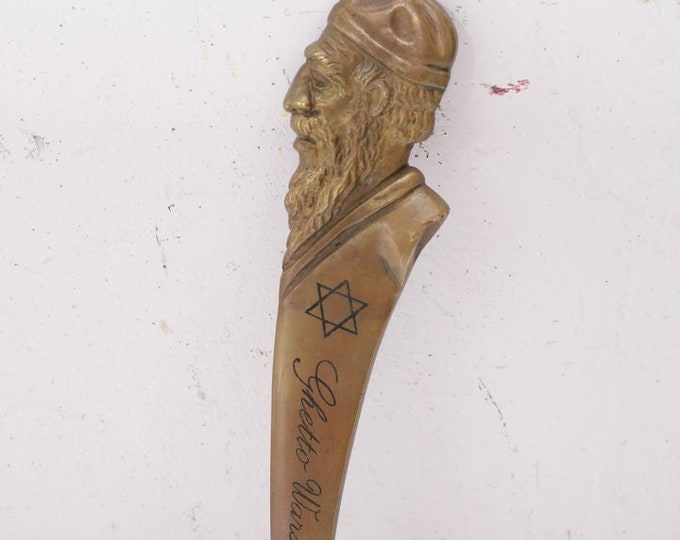 Bronze Letter Cutter - Figure of a Jew - Bronze Statue - Judaica Bronze Figurine - Elegant Gift for Office - Exclusive Item