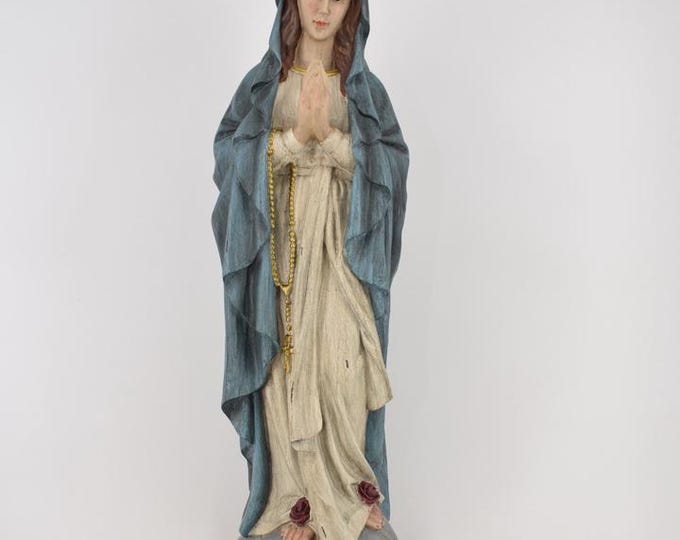 Large Our Lady of Lourdes Sculpture – Madonna of Lourdes Figurine – Mother of Jesus Statue – Chapel & Church Decor