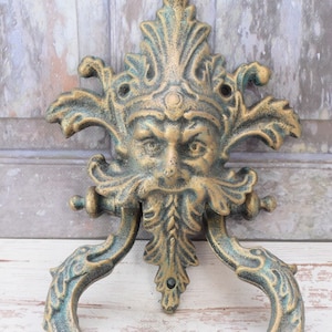 Cast Iron Monster Door Knocker - Devil Door Knocker - Halloween Decor - Gift Halloween - Monster Statue - Home and Door Decor
