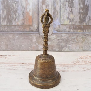 Bell Reception - Dark Bell Brass - Elegant Hotel Bell Table Bell Style - School Bell Solid Brass