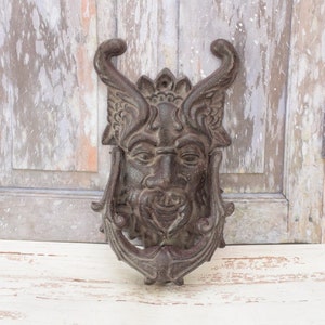 Cast Iron Monster Door Knocker - Devil Door Knocker - Halloween Decor - Gift Halloween - Monster Statue - Home and Door Decor