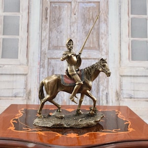 Don Kichot on Horse - Art Work Statue - Impressive Figure -Don Kichot Sculpture - Home Decor - Collector Item