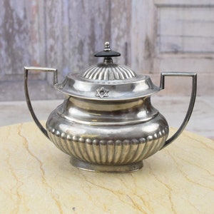 Absolute Georgous Silver Sugar Bowl - Caja de Plata Judaica - Plata Antigua - Plata Hecha a Mano - Plata Zar - Regalo para Judíos - Rusia 84